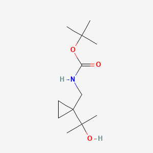 molecular formula C12H23NO3 B6609197 tert-butyl N-{[1-(2-hydroxypropan-2-yl)cyclopropyl]methyl}carbamate CAS No. 2354064-07-4