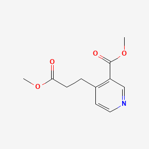 molecular formula C11H13NO4 B6609265 methyl 4-(3-methoxy-3-oxopropyl)pyridine-3-carboxylate CAS No. 51907-15-4