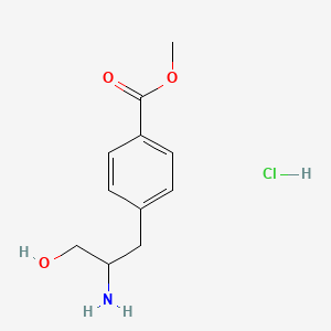 molecular formula C11H16ClNO3 B6609269 methyl 4-(2-amino-3-hydroxypropyl)benzoate hydrochloride CAS No. 1379982-14-5