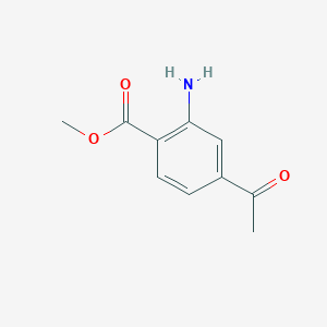 molecular formula C10H11NO3 B066093 Methyl 4-acetyl-2-aminobenzoate CAS No. 189063-57-8