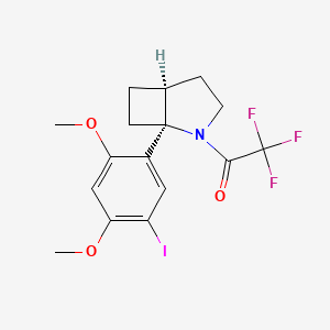B6609369 rac-2,2,2-trifluoro-1-[(1R,5R)-1-(5-iodo-2,4-dimethoxyphenyl)-2-azabicyclo[3.2.0]heptan-2-yl]ethan-1-one CAS No. 2138153-46-3
