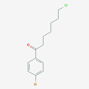 molecular formula C13H16BrClO B066094 1-(4-溴苯基)-7-氯-1-氧代庚烷 CAS No. 193065-67-7