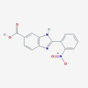 molecular formula C14H9N3O4 B066096 2-(2-Nitrophenyl)-1H-benzimidazole-5-carboxylic acid CAS No. 190121-93-8