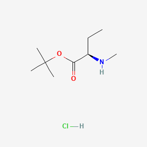 molecular formula C9H20ClNO2 B6609700 tert-butyl (2R)-2-(methylamino)butanoate hydrochloride CAS No. 2866254-03-5