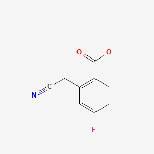 molecular formula C10H8FNO2 B6609703 methyl2-(cyanomethyl)-4-fluorobenzoate CAS No. 2831413-02-4
