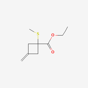 molecular formula C9H14O2S B6609894 ethyl 3-methylidene-1-(methylsulfanyl)cyclobutane-1-carboxylate CAS No. 2866318-59-2