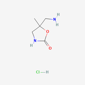 5-(aminomethyl)-5-methyl-1,3-oxazolidin-2-one hydrochloride