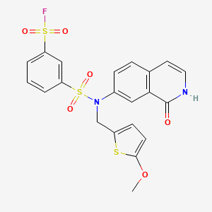 3-{[(5-methoxythiophen-2-yl)methyl](1-oxo-1,2-dihydroisoquinolin-7-yl)sulfamoyl}benzene-1-sulfonyl fluoride