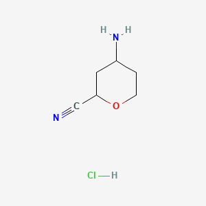 4-aminooxane-2-carbonitrile hydrochloride