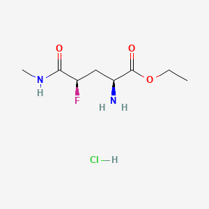 molecular formula C8H16ClFN2O3 B6610697 ethyl(2S,4R)-2-amino-4-fluoro-4-(methylcarbamoyl)butanoatehydrochloride CAS No. 2866254-20-6