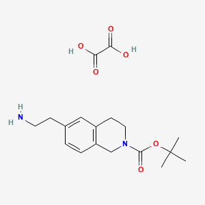 molecular formula C18H26N2O6 B6610880 tert-butyl 6-(2-aminoethyl)-1,2,3,4-tetrahydroisoquinoline-2-carboxylate, oxalic acid CAS No. 2866354-31-4