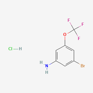 molecular formula C7H6BrClF3NO B6610928 3-bromo-5-(trifluoromethoxy)aniline hydrochloride CAS No. 2866333-80-2
