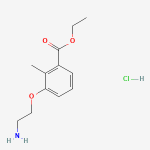 molecular formula C12H18ClNO3 B6610936 ethyl 3-(2-aminoethoxy)-2-methylbenzoate hydrochloride CAS No. 2866307-24-4