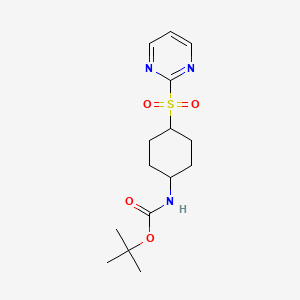 molecular formula C15H23N3O4S B6611017 rac-tert-butyl N-[(1s,4s)-4-(pyrimidine-2-sulfonyl)cyclohexyl]carbamate CAS No. 2866253-60-1