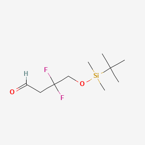B6611043 4-[(tert-butyldimethylsilyl)oxy]-3,3-difluorobutanal CAS No. 2866307-37-9