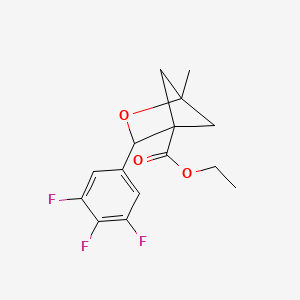 molecular formula C15H15F3O3 B6611138 ethyl 1-methyl-3-(3,4,5-trifluorophenyl)-2-oxabicyclo[2.1.1]hexane-4-carboxylate CAS No. 2763759-02-8