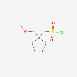 [3-(methoxymethyl)oxolan-3-yl]methanesulfonyl chloride