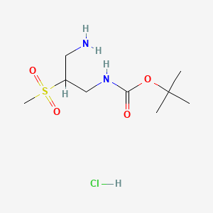 tert-butyl N-(3-amino-2-methanesulfonylpropyl)carbamate hydrochloride