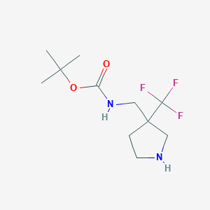 molecular formula C11H19F3N2O2 B6611580 tert-butyl N-{[3-(trifluoromethyl)pyrrolidin-3-yl]methyl}carbamate CAS No. 186203-22-5