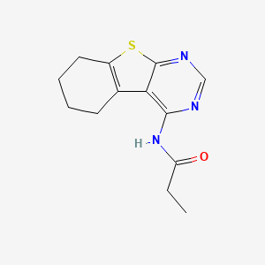 molecular formula C13H15N3OS B6611908 N-(5,6,7,8-Tetrahydro[1]benzothieno[2,3-d]pyrimidin-4-yl)propanamide CAS No. 300676-08-8