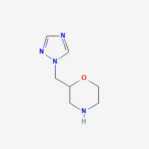 molecular formula C7H12N4O B6611948 2-(1H-1,2,4-triazol-1-ylmethyl)morpholine CAS No. 1315449-56-9