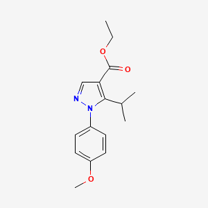 molecular formula C16H20N2O3 B6612023 ethyl 5-isopropyl-1-(4-methoxyphenyl)-1H-pyrazole-4-carboxylate CAS No. 338959-54-9