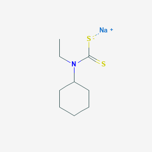 molecular formula C9H16NNaS2 B6612263 Sodium cyclohexyl(ethyl)carbamodithioate CAS No. 7346-67-0