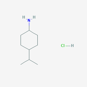 molecular formula C9H20ClN B6612291 rac-(1s,4s)-4-(propan-2-yl)cyclohexan-1-amine hydrochloride, cis CAS No. 33024-54-3