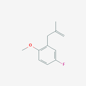 molecular formula C11H13FO B066124 3-(5-Fluoro-2-methoxyphenyl)-2-methyl-1-propene CAS No. 178977-00-9