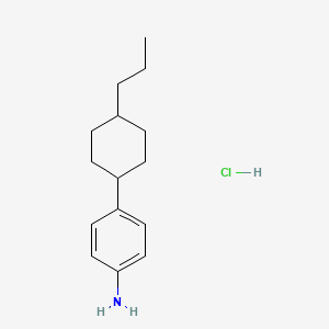 molecular formula C15H24ClN B6612449 rac-4-[(1s,4r)-4-propylcyclohexyl]anilinehydrochloride,trans CAS No. 81004-95-7