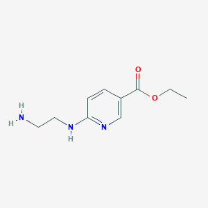 molecular formula C10H15N3O2 B6612468 Ethyl 6-(2-aminoethylamino)pyridine-3-carboxylate CAS No. 950726-26-8