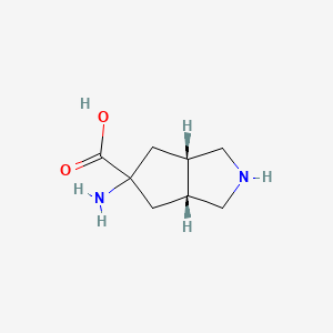B6612545 (3aR,6aS)-5-amino-octahydrocyclopenta[c]pyrrole-5-carboxylic acid CAS No. 2227856-34-8