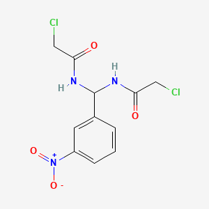 B6612555 Acetamide, N,N'-[(3-nitrophenyl)methylene]bis[2-chloro- CAS No. 5635-21-2