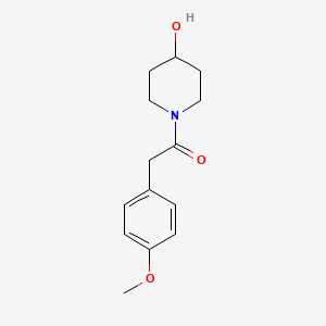 molecular formula C14H19NO3 B6612574 Ethanone, 1-(4-hydroxy-1-piperidinyl)-2-(4-methoxyphenyl)- CAS No. 1082883-01-9