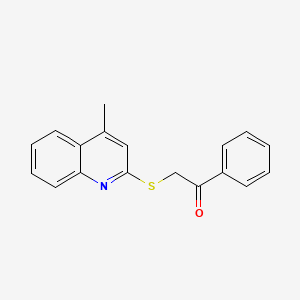 2-((4-Methyl-2-quinolinyl)thio)-1-phenylethanone