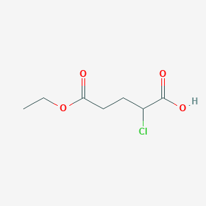 molecular formula C7H11ClO4 B6612612 2-chloro-5-ethoxy-5-oxopentanoic acid CAS No. 22073-18-3