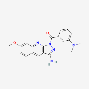 1-[3-(dimethylamino)benzoyl]-7-methoxy-1H-pyrazolo[3,4-b]quinolin-3-amine