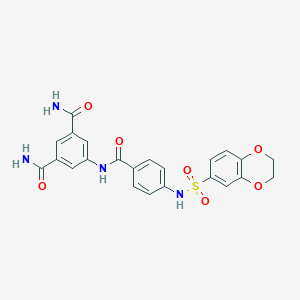 5-[[4-[[(2,3-Dihydro-1,4-benzodioxin-6-yl)sulfonyl]amino]benzoyl]amino]-1,3-benzenedicarboxamide