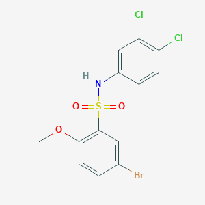Benzenesulfonamide, 5-bromo-N-(3,4-dichlorophenyl)-2-methoxy-