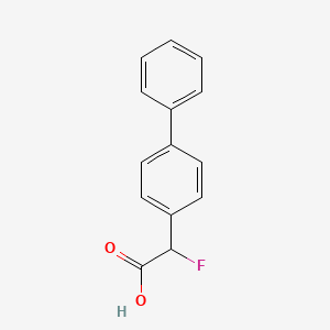 molecular formula C14H11FO2 B6612768 2-fluoro-2-(4-phenylphenyl)acetic acid CAS No. 1379664-89-7