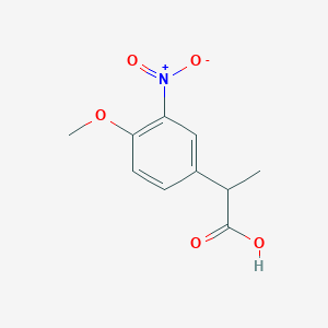 molecular formula C10H11NO5 B6612788 2-(4-methoxy-3-nitrophenyl)propanoic acid CAS No. 59346-79-1