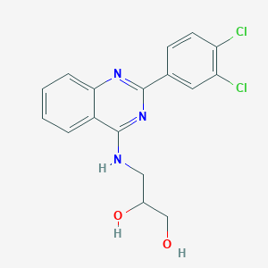 3-{[2-(3,4-Dichlorophenyl)quinazolin-4-yl]amino}propane-1,2-diol