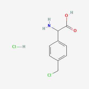 2-amino-2-[4-(chloromethyl)phenyl]acetic acid hydrochloride