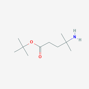 molecular formula C10H21NO2 B6612808 tert-butyl 4-amino-4-methylpentanoate CAS No. 161295-14-3