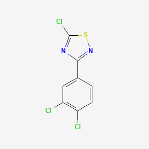 molecular formula C8H3Cl3N2S B6612847 5-chloro-3-(3,4-dichlorophenyl)-1,2,4-thiadiazole CAS No. 50350-53-3