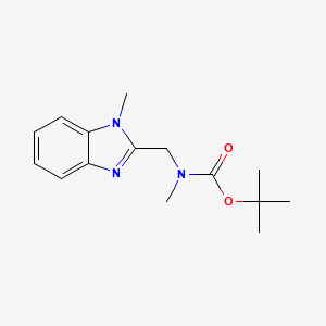 molecular formula C15H21N3O2 B6612863 Carbamic acid, methyl[(1-methyl-1H-benzimidazol-2-yl)methyl]-, 1,1-dimethylethyl ester CAS No. 175530-47-9