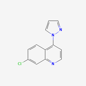 molecular formula C12H8ClN3 B6612879 7-chloro-4-(1H-pyrazol-1-yl)quinoline CAS No. 124833-77-8