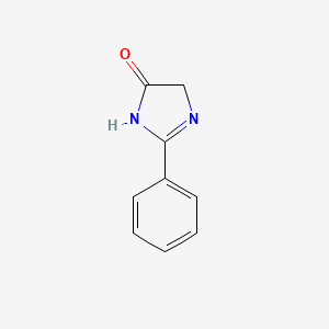 molecular formula C9H8N2O B6612946 2-phenyl-4,5-dihydro-1H-imidazol-5-one CAS No. 32024-04-7