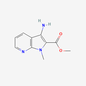 molecular formula C10H11N3O2 B6613031 methyl 3-amino-1-methyl-1H-pyrrolo[2,3-b]pyridine-2-carboxylate CAS No. 1082865-11-9
