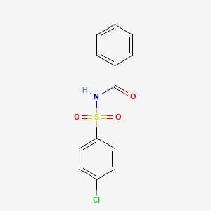 molecular formula C13H10ClNO3S B6613055 N-(4-chlorophenyl)sulfonylbenzamide CAS No. 14067-98-2